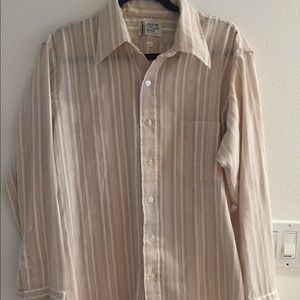 Men’s vintage 1970s cream button up shirt